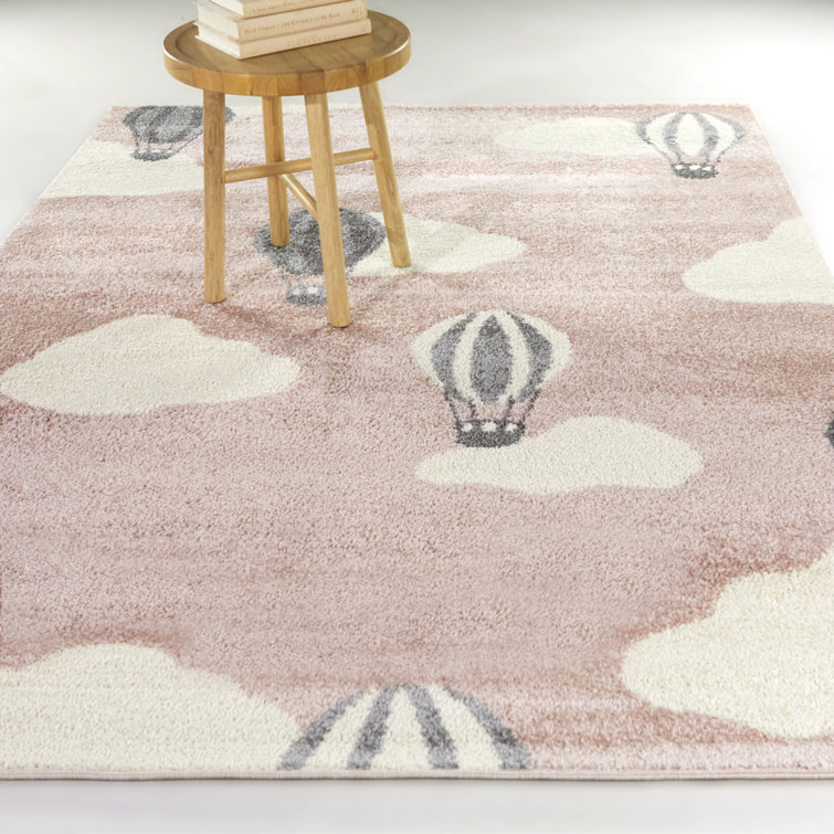 Balta Balloon Flight Power Loom Pink Area Rug Wayfair Canada